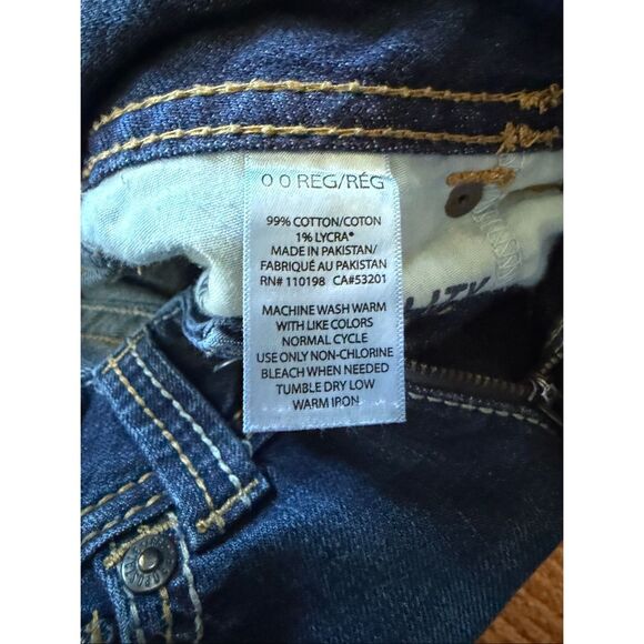 Aeropostale Hailey Skinny Flare Jeans Dark Wash Size 00R Low Rise Bootcut - Picture 4 of 9